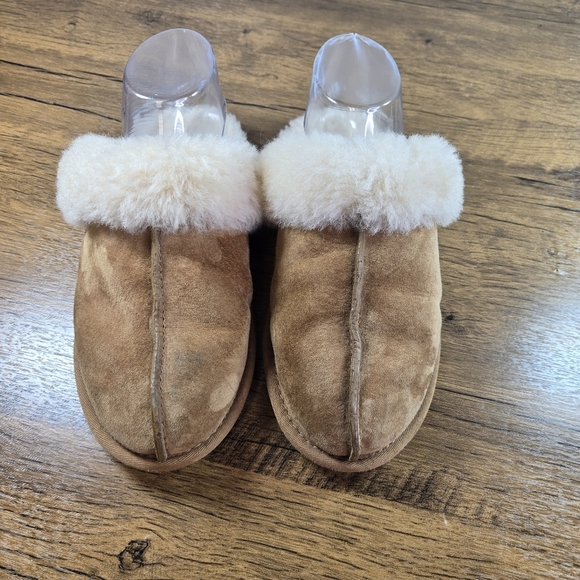 Ugg Scuffette II Suede Shearling Scuffs Slippers - Picture 6 of 9